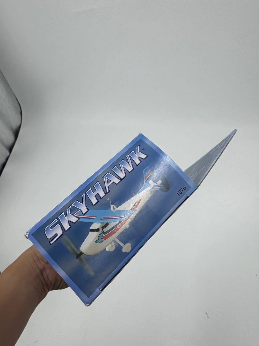 DARON Skyhawk Battery Operated Kids Toy Airplane - Blue & White For Ages 4+